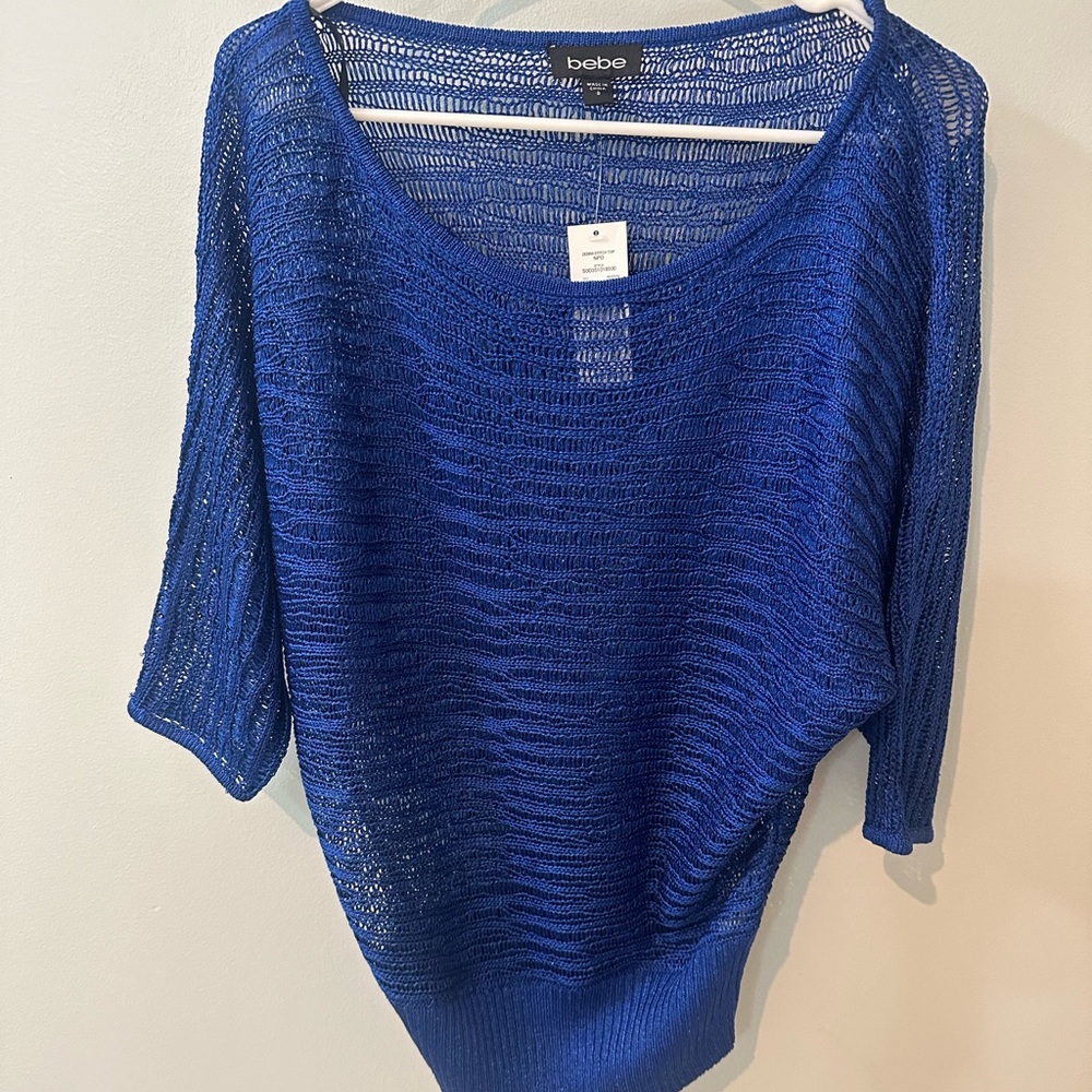 NWT✅ Bebe zebra stitch top 💙